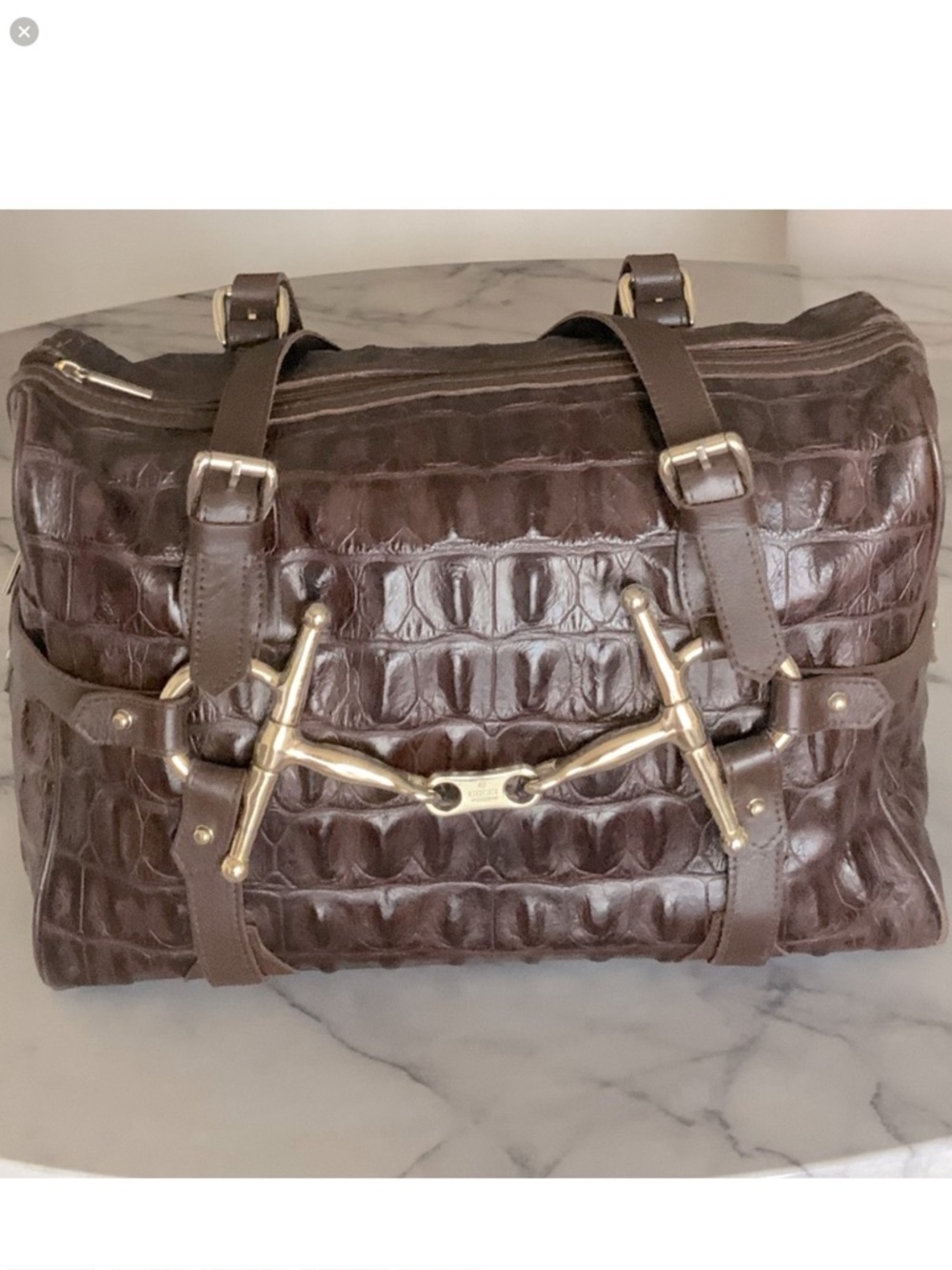 Genius leather large Boston Bag made in italy - Picture 10 of 16